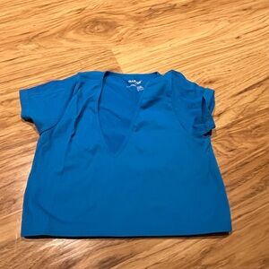 Garage Blue Summer Crop Low Cut Top